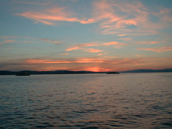 Romantische Abendfahrt